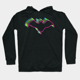 Bat 80s Neon Hoodie